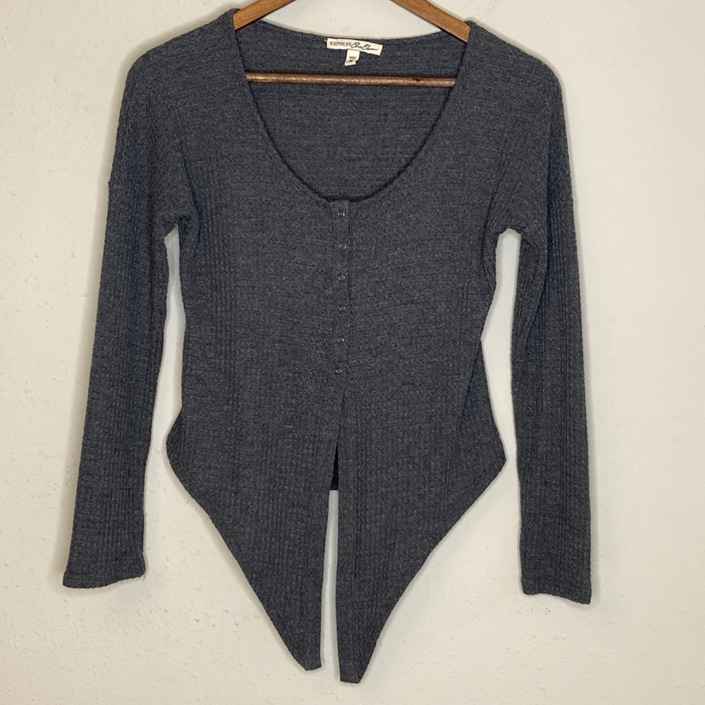 Express One Eleven Gray Cropped Women's Size XS Sweater